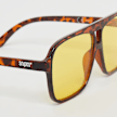SNIPES Piloten-Sonnenbrille mit gelben Gläsern - braun gelb 29424 3