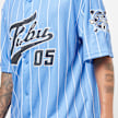 FUBU Varsity Mesh Pinstripe Baseball Jersey bleu 30138 4