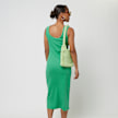 Urban Classics Rib Top Dress groen 30283 2