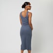 Urban Classics Rib Top Dress blauw 30284 2
