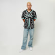 Karl Kani Star Logo Pinstripe Baseball Shirt schwarz 30818 4