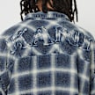 Karl Kani Small Signature Distressed Check Overshirt bleu 30823 4