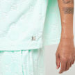 PEQUS Chest Logo Monogram Frottee Shirt turqoise 31721 3