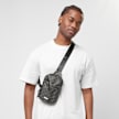 SNIPES Rubber Badge Basic Logo Pattern Small Sling Bag siva 31749 6