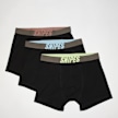 SNIPES 3 PACK - Single Logo Dark Grey Tape Briefs Boxershorts negro 31755 1