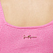 Sixth June V Neck Side Split Midi Knit Kleid rosa 31788 3
