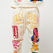 First Row Fleece Jogger w/puff. Embo & Patch niebieski 32171 3