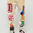 First Row Fleece Jogger w/puff. Embo & Patch niebieski 32171 4