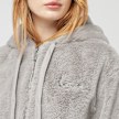 Karl Kani Metal Signature Vegan Fur Zip Hoodie Jacket light grey cinzento 41345 3