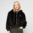Karl Kani Metal Signature Vegan Fur Zip Hoodie Jacket light grey czarny 41347 1