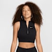 Nike Slim Cropped 1/2-Zip French Terry Tanktop schwarz 32729 1