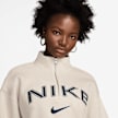 Nike   Sportswear Phoenix Fleece Over-Oversize Logo Quarter-Zip Top beige 32748 3