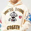 First Row Ur Doing Great Fleece Hoodie beige 29593 3
