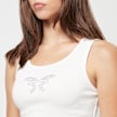 Felicious Cropped Tanktop Rhinestones weiß 29683 3