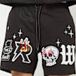 First Row 1ST ROW RACING WOVEN SHORTS W/RHINESTONE black negro 29702 3