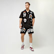 First Row 1ST ROW RACING WOVEN SHORTS W/RHINESTONE black negro 29702 5