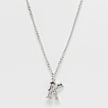 Karl Kani Rhinestone Pendant Cuban Link Chain zilver 40748 1