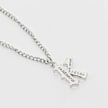 Karl Kani Rhinestone Pendant Cuban Link Chain zilver 40748 2