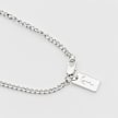 Karl Kani Rhinestone Pendant Cuban Link Chain zilver 40748 3