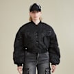 SNIPES S Star Cropped Oversized Bomber Jacket zwart 33026 1