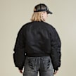 SNIPES S Star Cropped Oversized Bomber Jacket zwart 33026 2