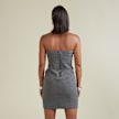 SNIPES Faux Leather Bandeau Mini Dress grijs 33028 2