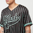 Karl Kani Star Logo Pinstripe Baseball Shirt czarny 33216 3