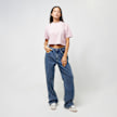 Karl Kani Small Signature Pinstripe Crop Tee ljubičasta 33237 4