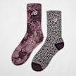 New Balance 2 PACK - Lifestyle Tie dye Midcalf Socks rosso 33264 1