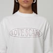 Love Scars Glitter Logo Tee bianco 46142 3