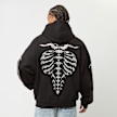 FAVELA Ribcage Rhinestone Frontzip zwart 41557 2