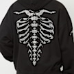 FAVELA Ribcage Rhinestone Frontzip zwart 41557 6