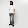 Smoke Rise Cut & Sewn Rip O Letter Applique Jeans gris 44359 5