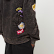 Smoke Rise Multi Emb Patched Enzyme Washed Hoody noir 45583 5