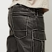 Smoke Rise Washed Vegan Leather Utility Pants negro 44150 5