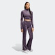 adidas Originals Velvet Rhinestone Trefoil Hose fioletowy 40113 5