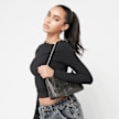 Karl Kani OG Crackle PU Knot Chain Shoulder Bag noir 45310 6