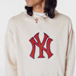 New Era MLB RIB INFILL OS HOODIE new york yankees ltcinr beige 44403 3