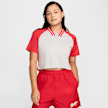 Nike W NSW TOP SS CRP FTB TRND lt iron ore/fire red rouge 45406 1