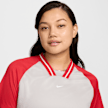 Nike W NSW TOP SS CRP FTB TRND lt iron ore/fire red rouge 45406 3