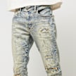 Smoke Rise Wave Effect Jeans MECHANICAL BLUE plava 40416 3