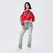 Smoke Rise High Rise Stacked Western Jeans plava 40365 7