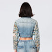 Smoke Rise Cropped Tapestry Denim Jacket plava 40372 2