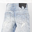 FAVELA Vegan Leather Patch Denim bleu 40392 5