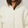 Felicious Oversized washed Zip Hoodie Creme blanc 40580 3