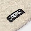 SNIPES Woven Basic Logo Beanie off white beige 40587 3