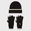 New Era New Era Script Beanie Set blk/ofw zwart 41491 2