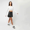 Urban Classics Ladies Synthetic Leather Pleated Skirt zwart 41536 4