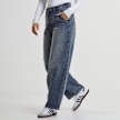 Urban Classics Ladies Tapered Baggy Jeans dirty washed blauw 41537 1