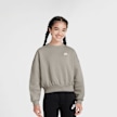 Nike   Sportswear Club Fleece Boxy Crew Low Brand Read cinzento 42311 1